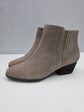 Blondo Valli 2.0 Waterproof Ankle Boot Taupe Nubuck Block Heel Womens 10 NEW